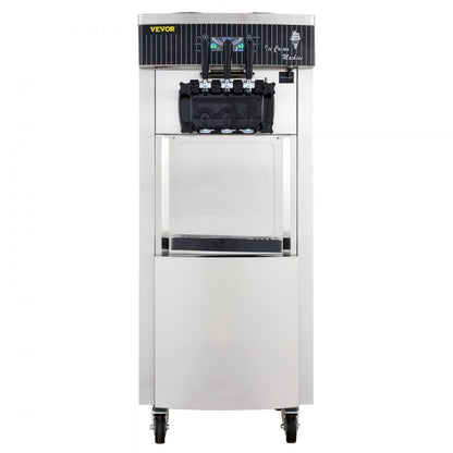 YKF-8228H - Commercial Soft Ice Cream Machine, 5.3-7.4 Gal/H, 3 Flavors