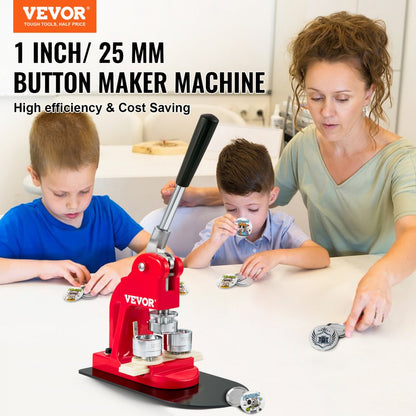 BJS-25-RD-01 - Durable 1" Button Maker for DIY Pins and Badges