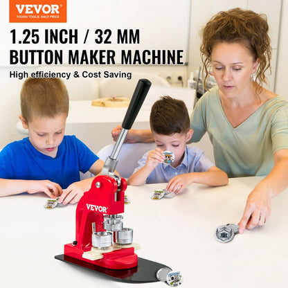 BJS-32-RD-01 - VEVOR 1.25" Button Maker for DIY Fun