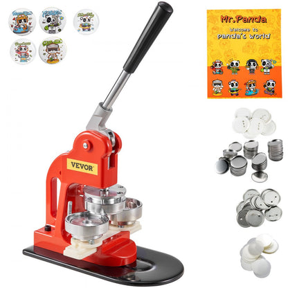 BJS-58-RD-01 - Durable 2.25" Button Maker Kit with 500 Parts