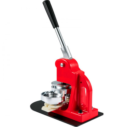 BJS-75-RD-01 - Durable 3" Button Maker with Ergonomic Handle & Complete Kit