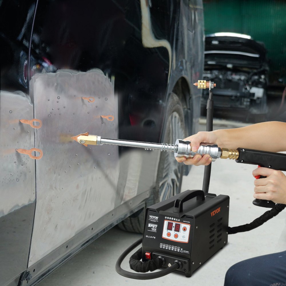 90E - Stainless Steel Dent Spot Puller with Dual Guns & Cooling System