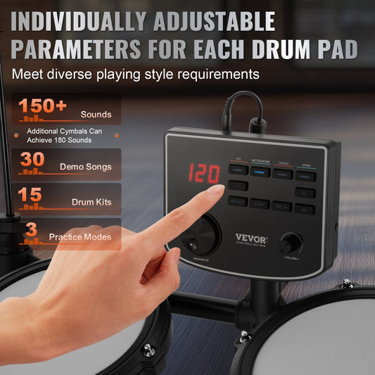 MD200C - VEVOR Electric Drum Kit with 8" Snare and 3 Toms
