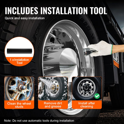 RL-LG006 - Durable ABS Axle Cover Kit for 10-Hole Truck Rims