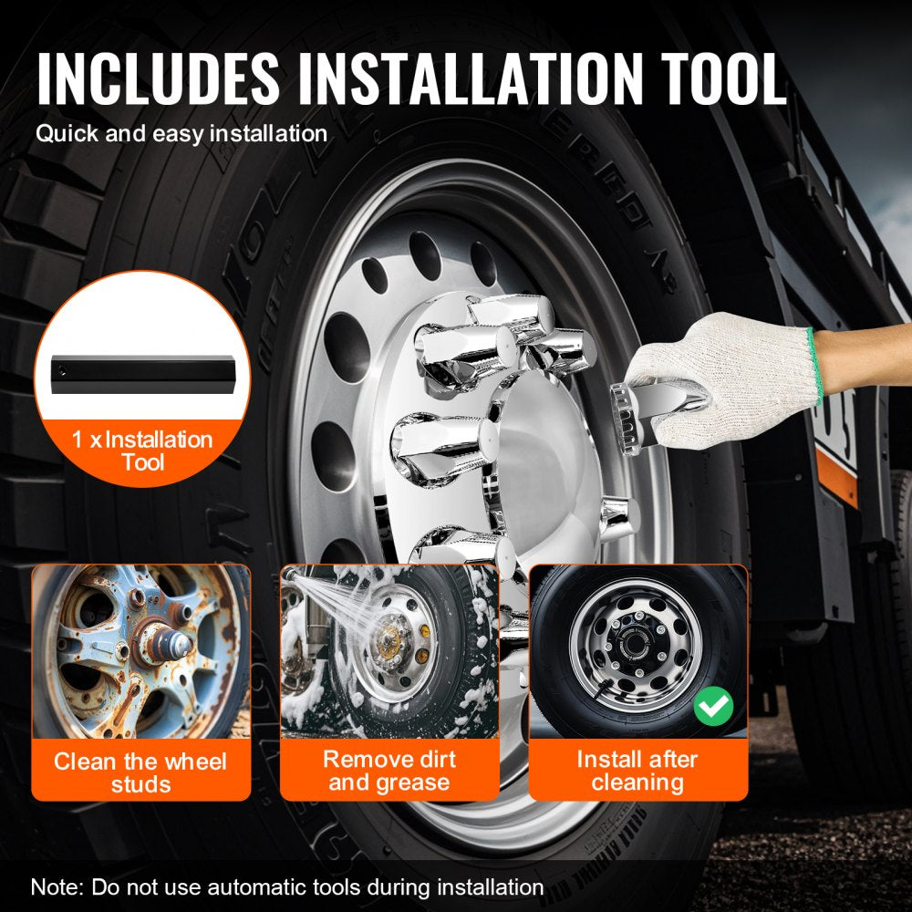 RL-LG001 - Durable ABS Front Axle Covers for 10-Hole Rims