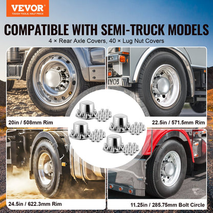 RL-LG002 - Durable ABS Rear Axle Cover Kit for Semi Trucks