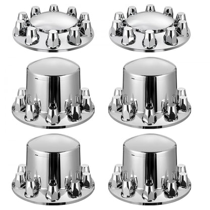 RL-LG003 - Durable ABS Axle Cover Kit for 10-Hole Rims in Silver