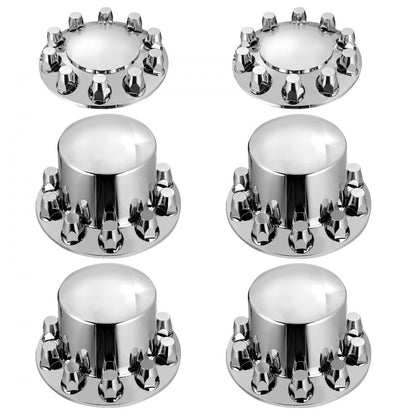 RL-LG003 - Durable ABS Axle Cover Kit for 10-Hole Rims in Silver