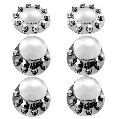 RL-LG003 - Durable ABS Axle Cover Kit for 10-Hole Rims in Silver