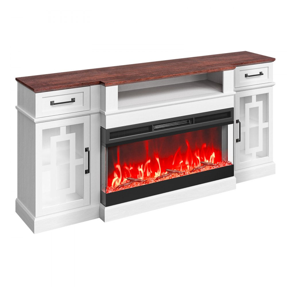 J02158-70 - VEVOR 70" Fireplace TV Stand with Remote & LED Lights