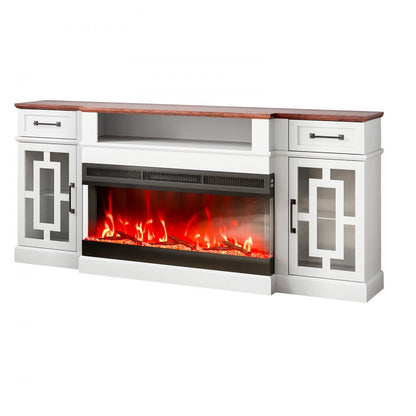 J02158-70 - VEVOR 70" Fireplace TV Stand with Remote & LED Lights