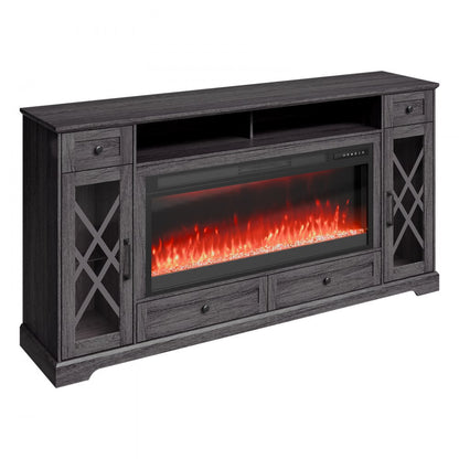 J01081-70 - VEVOR 70" Fireplace TV Stand with Remote & LED Lights