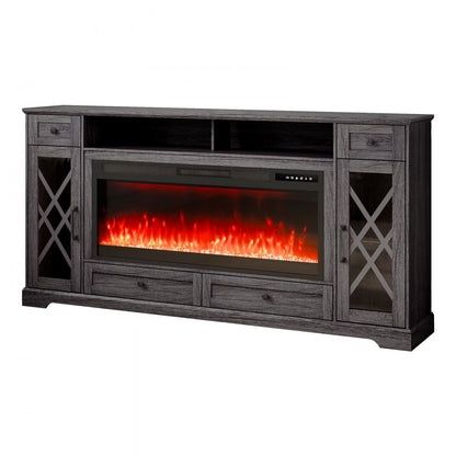 J01081-70 - VEVOR 70" Fireplace TV Stand with Remote & LED Lights