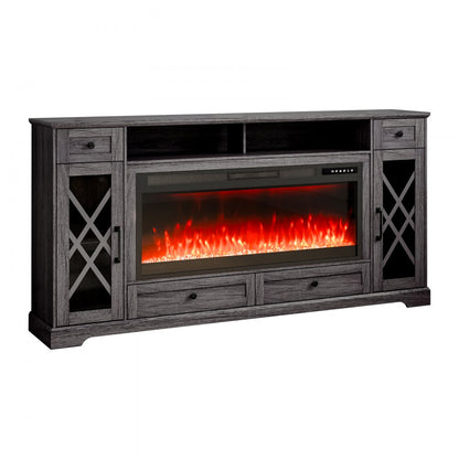 J01081-70 - VEVOR 70" Fireplace TV Stand with Remote & LED Lights