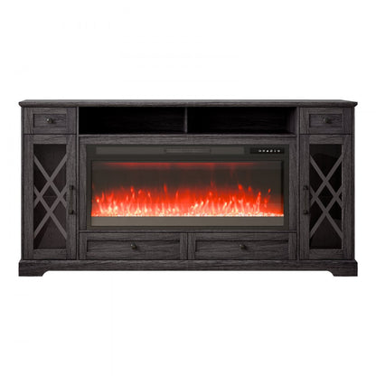 J01081-70 - VEVOR 70" Fireplace TV Stand with Remote & LED Lights