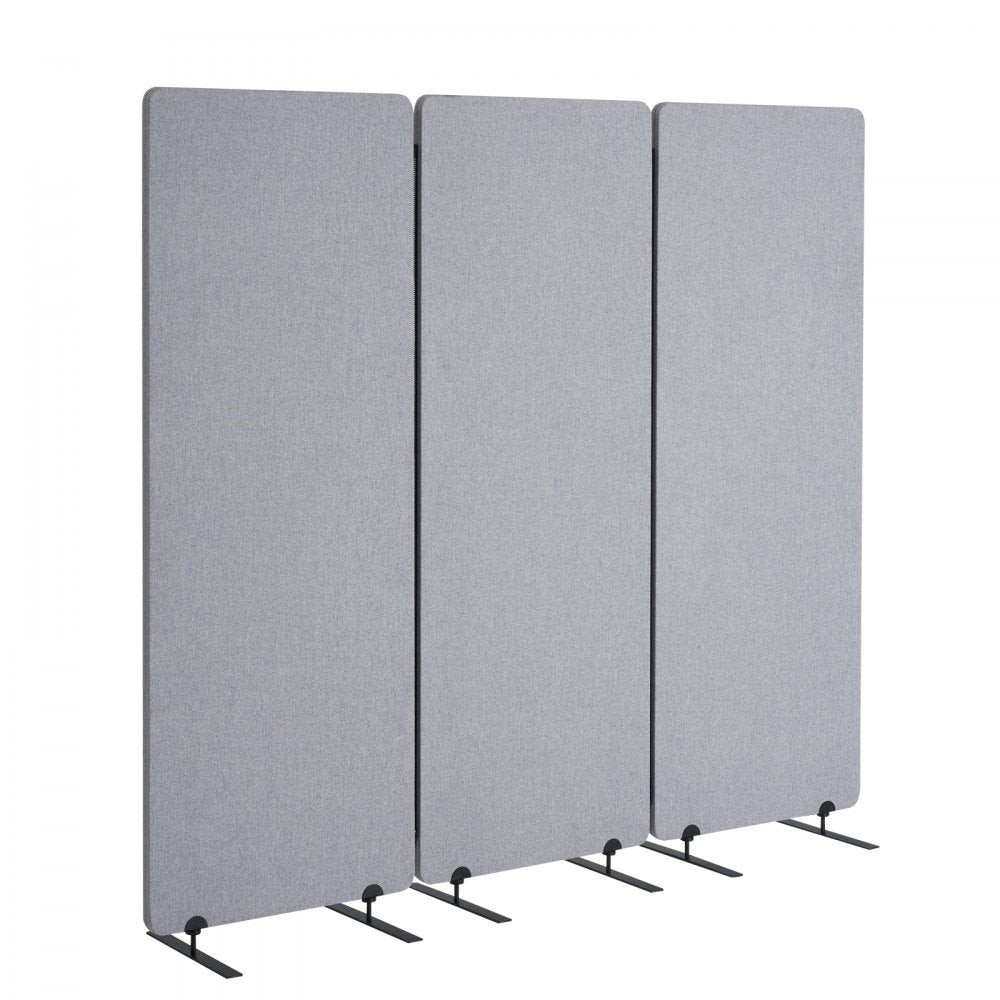 TLD-001 - 3-Panel Soundproof Partition, 72.4" x 65.2" for Privacy
