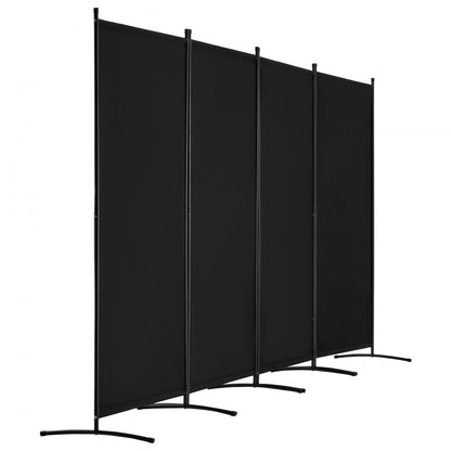 PFFSTGHS07 - 4-Panel Black Oxford Room Divider, Easy Setup & Stable