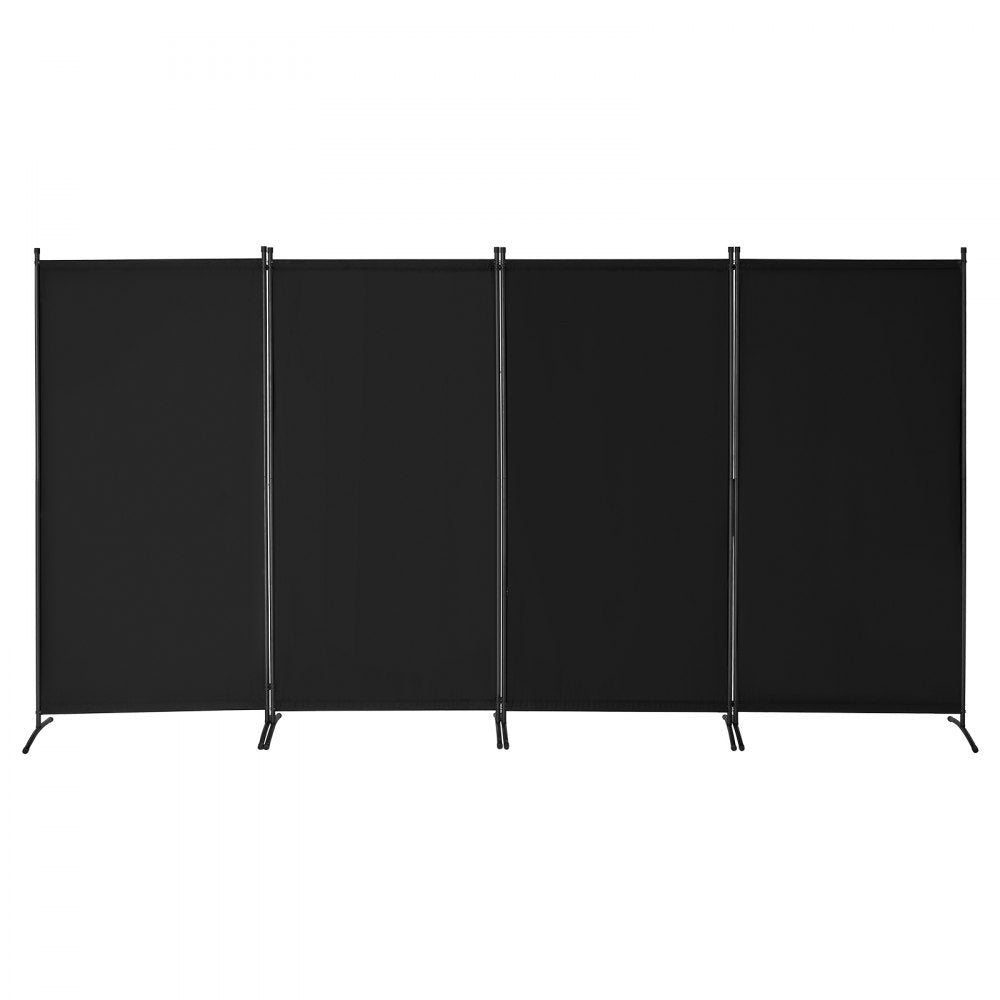 PFFSTGHS07 - 4-Panel Black Oxford Room Divider, Easy Setup & Stable