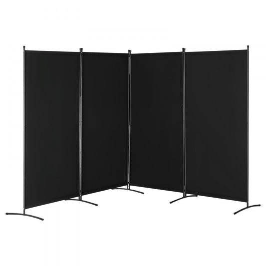 PFFSTGHS07 - 4-Panel Black Oxford Room Divider, Easy Setup & Stable