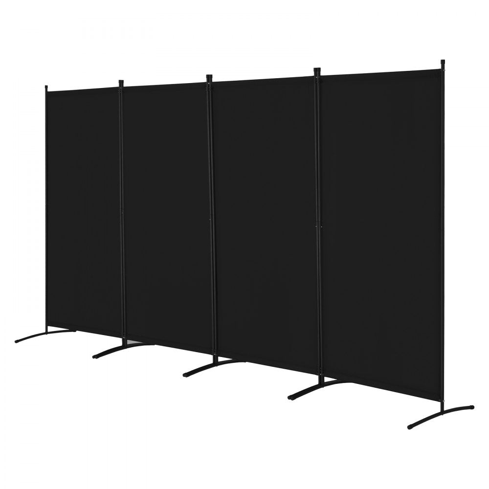 PFFSTGHS07 - 4-Panel Black Oxford Room Divider, Easy Setup & Stable