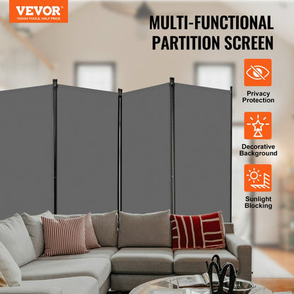 PFFSTGSH08 - 4-Panel Folding Privacy Screen with Durable Oxford Fabric