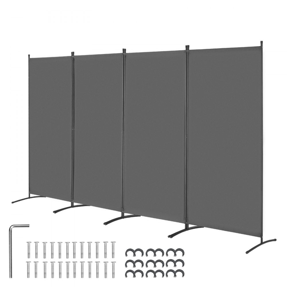 PFFSTGSH08 - 4-Panel Folding Privacy Screen with Durable Oxford Fabric