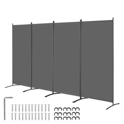 PFFSTGSH08 - 4-Panel Folding Privacy Screen with Durable Oxford Fabric