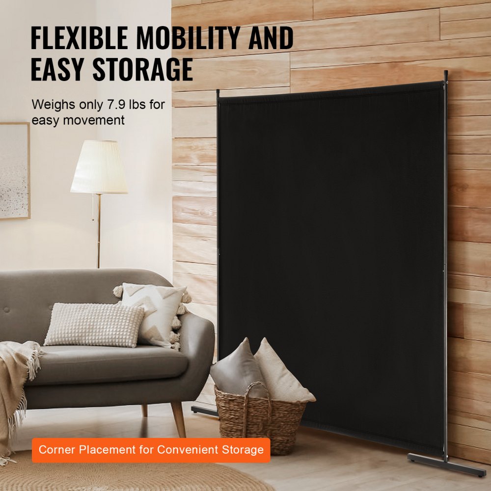 PFDMFGHS01 - 6FT Lightweight Oxford Cloth Room Divider with Iron Frame