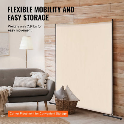 PFDMFGMS03 - 71.3" Waterproof Room Divider with Iron Frame and Privacy Features