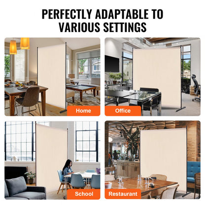 PFDMFGMS03 - 71.3" Waterproof Room Divider with Iron Frame and Privacy Features