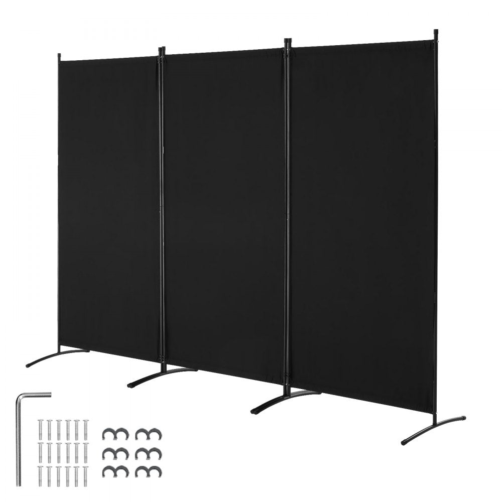 PFTSTGHS04 - 3-Panel Light-Blocking Room Divider, Oxford Cloth, 34 W x 102.4 in