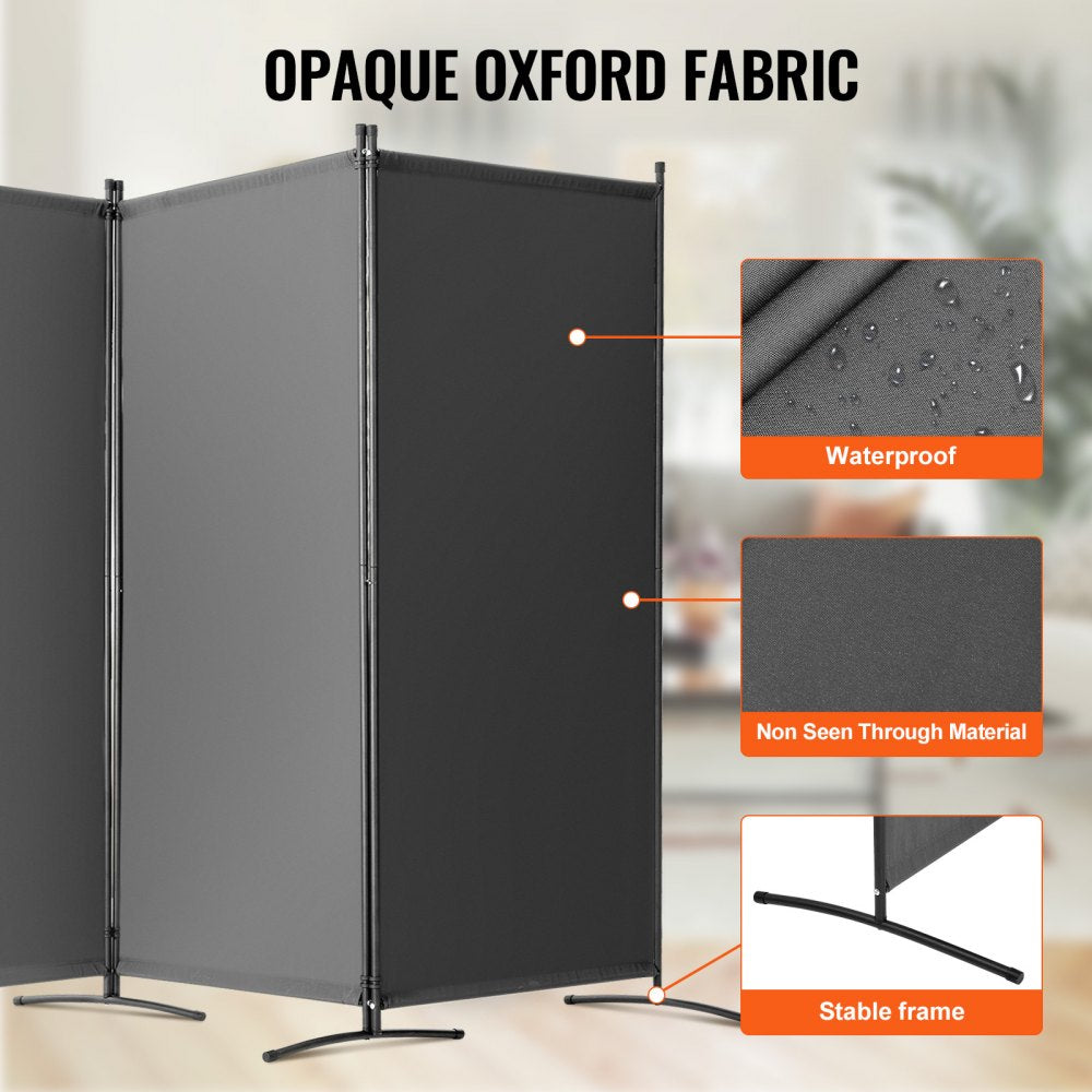 PFTSTGSH05 - 3-Panel Folding Room Divider, 34W x 72.4H in, Lightweight Privacy Screen