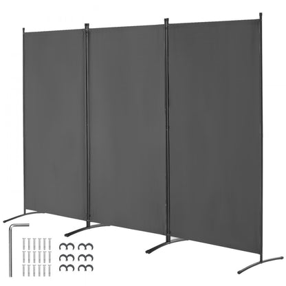 PFTSTGSH05 - 3-Panel Folding Room Divider, 34W x 72.4H in, Lightweight Privacy Screen