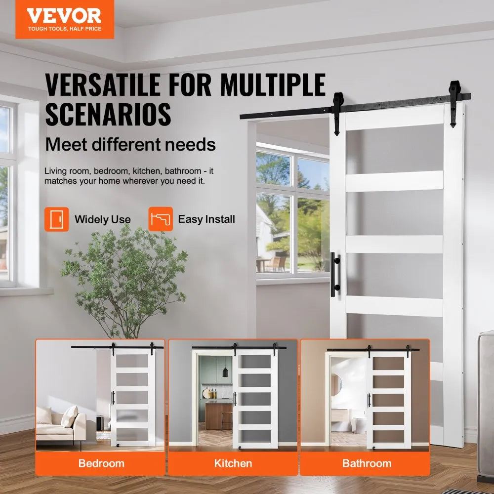 42BL - 84" Cedarwood Barn Door & Hardware Kit for Stylish Dividers