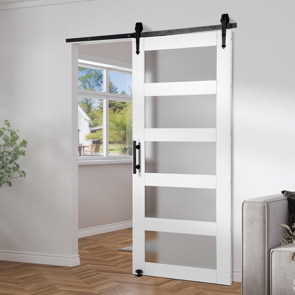 42BL - 84" Cedarwood Barn Door & Hardware Kit for Stylish Dividers