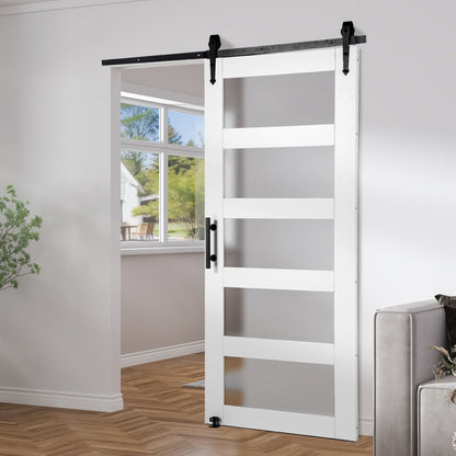 42BL - 84" Cedarwood Barn Door & Hardware Kit for Stylish Dividers