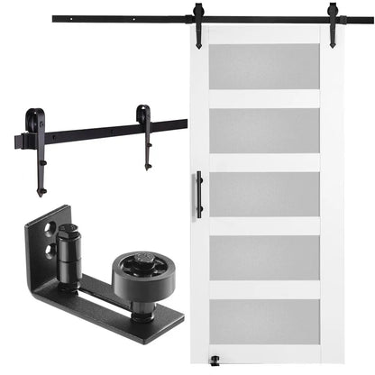 42BL - 84" Cedarwood Barn Door & Hardware Kit for Stylish Dividers