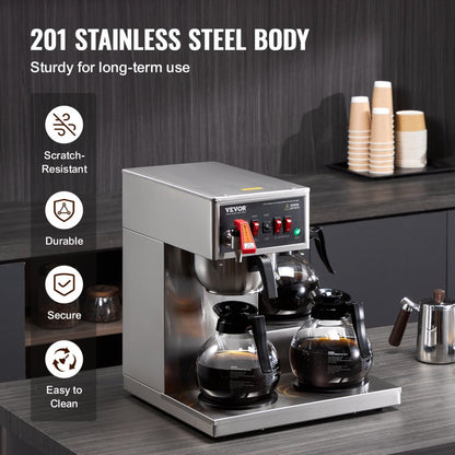 FRB-286-BD3 - 12-Cup Stainless Steel Coffee Maker with 3 Warmers