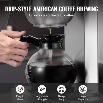 RBT-386-BD3 - 3-Carafe Stainless Steel Drip Coffee Maker for 12-13 People