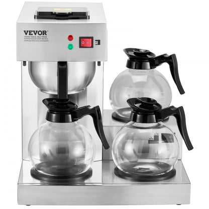RBT-386-BD3 - 3-Carafe Stainless Steel Drip Coffee Maker for 12-13 People