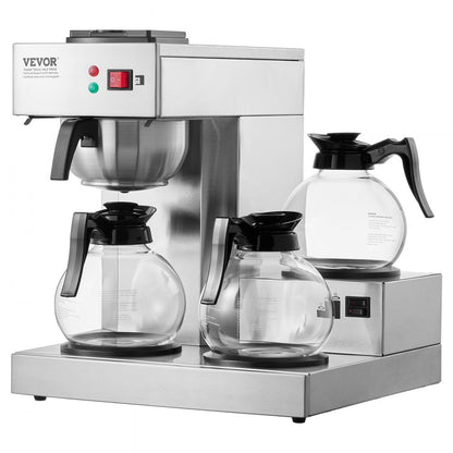RBT-386-BD3 - 3-Carafe Stainless Steel Drip Coffee Maker for 12-13 People