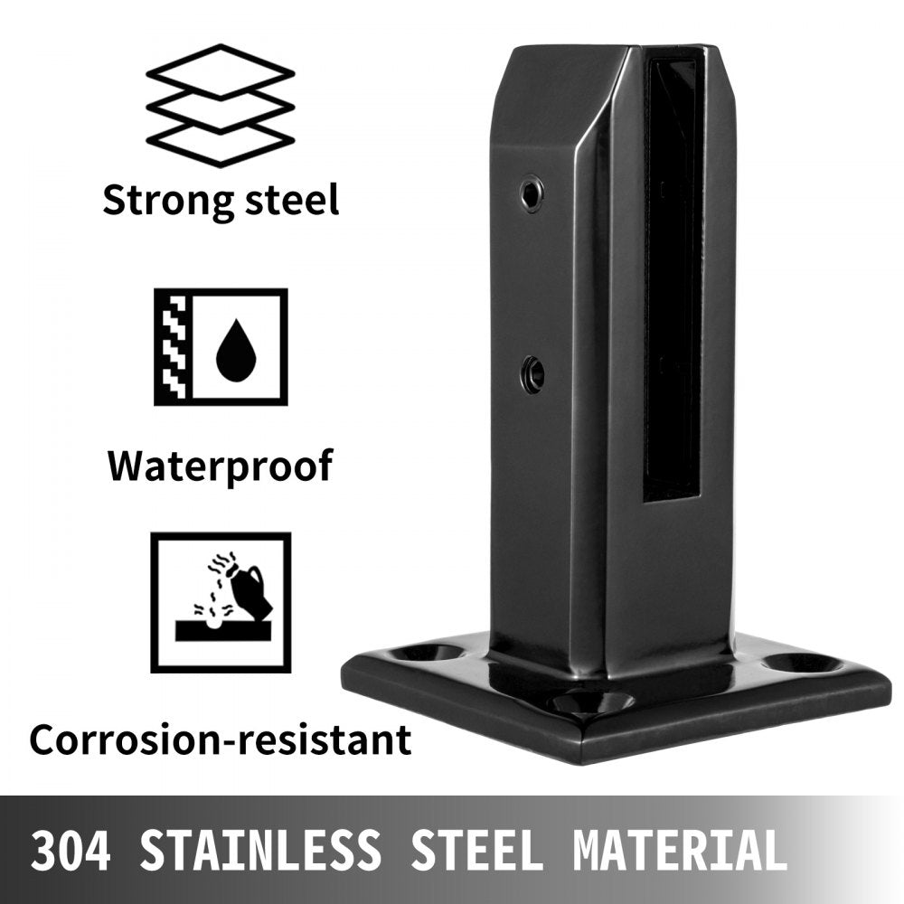 010891541731 - 10PCS 304 Stainless Steel Glass Clamps for 8-12mm Panels