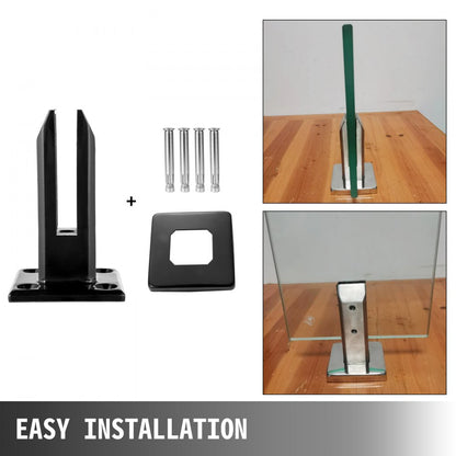 010891541731 - 10PCS 304 Stainless Steel Glass Clamps for 8-12mm Panels