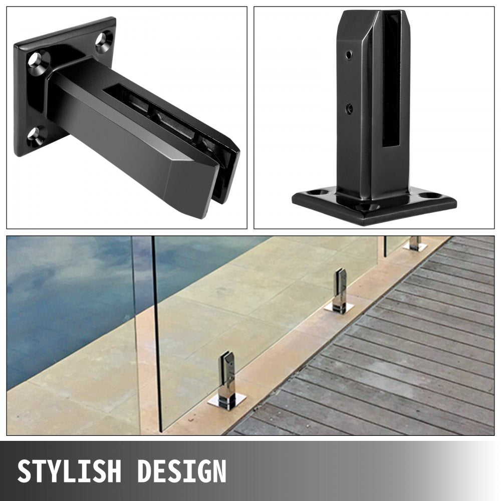 010891541731 - 10PCS 304 Stainless Steel Glass Clamps for 8-12mm Panels