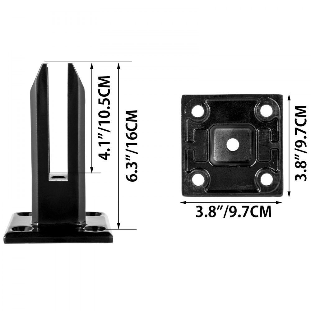 010891541731 - 10PCS 304 Stainless Steel Glass Clamps for 8-12mm Panels