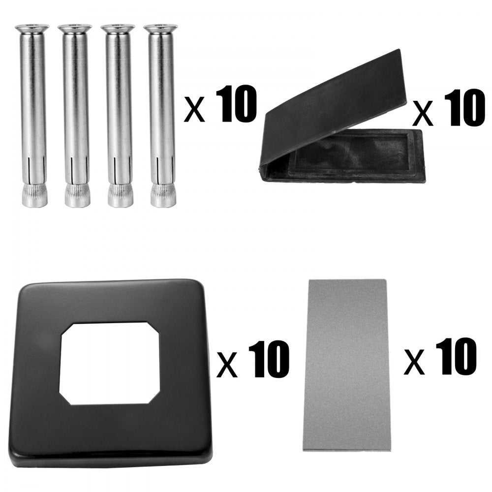 010891541731 - 10PCS 304 Stainless Steel Glass Clamps for 8-12mm Panels