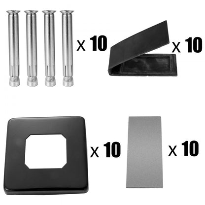 010891541731 - 10PCS 304 Stainless Steel Glass Clamps for 8-12mm Panels