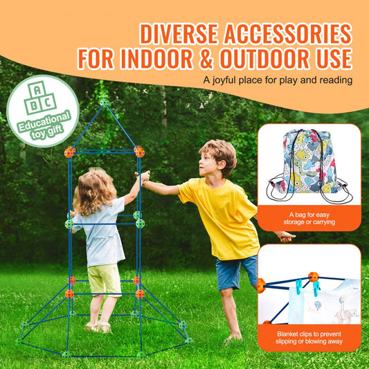 YAOSHUN120PCS - 120-Piece VEVOR Fort Building Kit for Kids, Safe Play