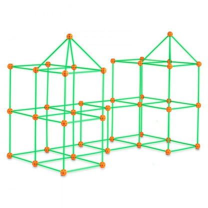 YAOSHUN140PCS - 140-Piece Glow-in-the-Dark Fort Building Kit for Kids