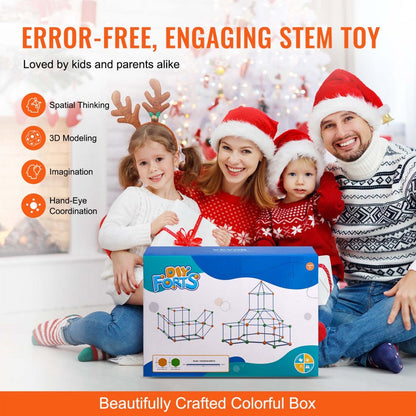 YAOSHUN180PCS - Fun 180-Piece STEM Fort Building Kit for Kids